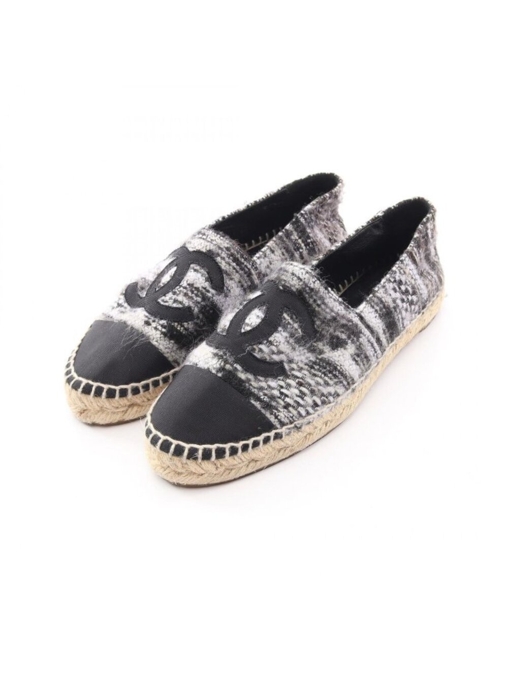 Chanel CC Logo Espadrilles Slippon